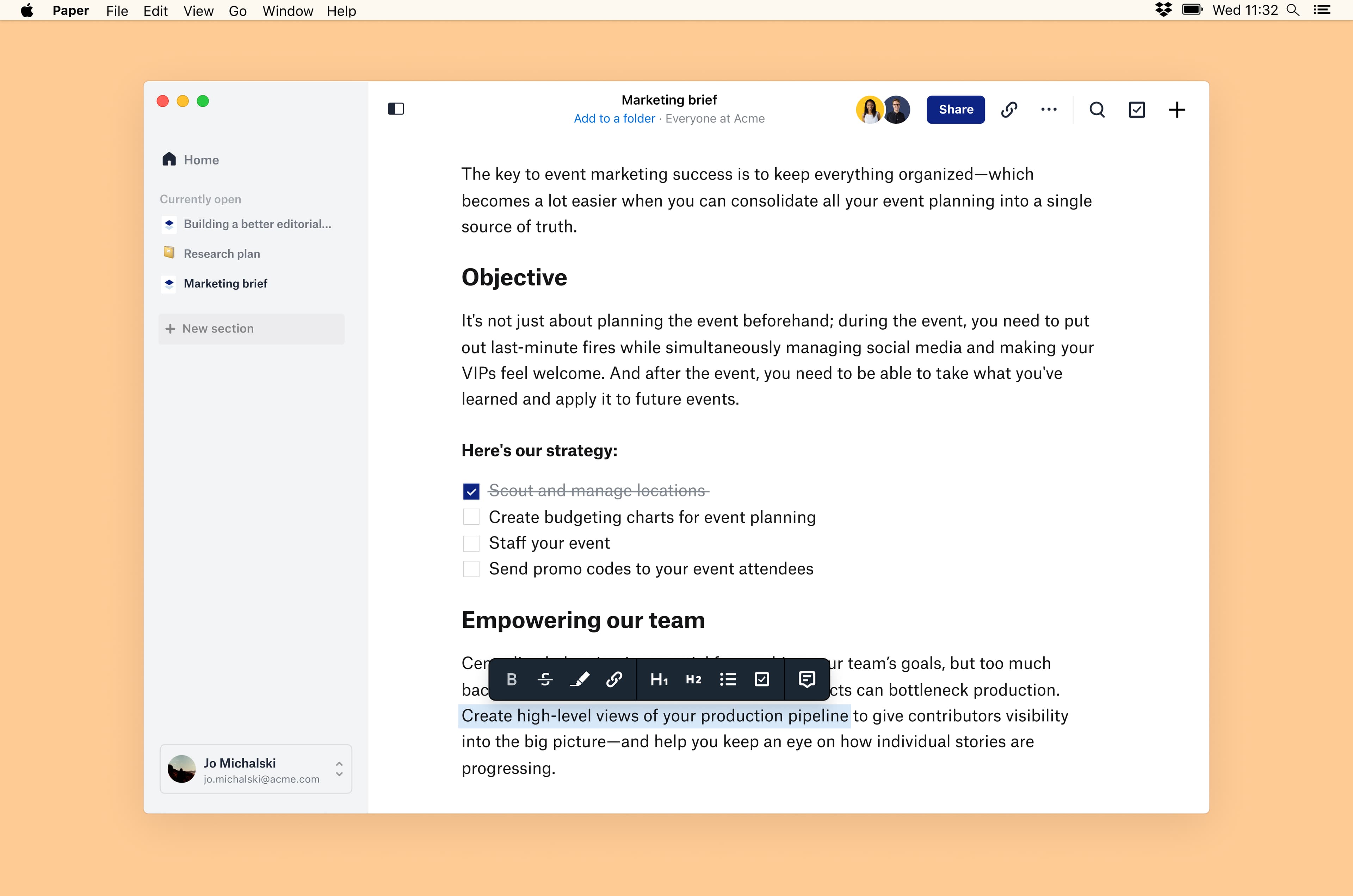 Paper Desktop design system details.